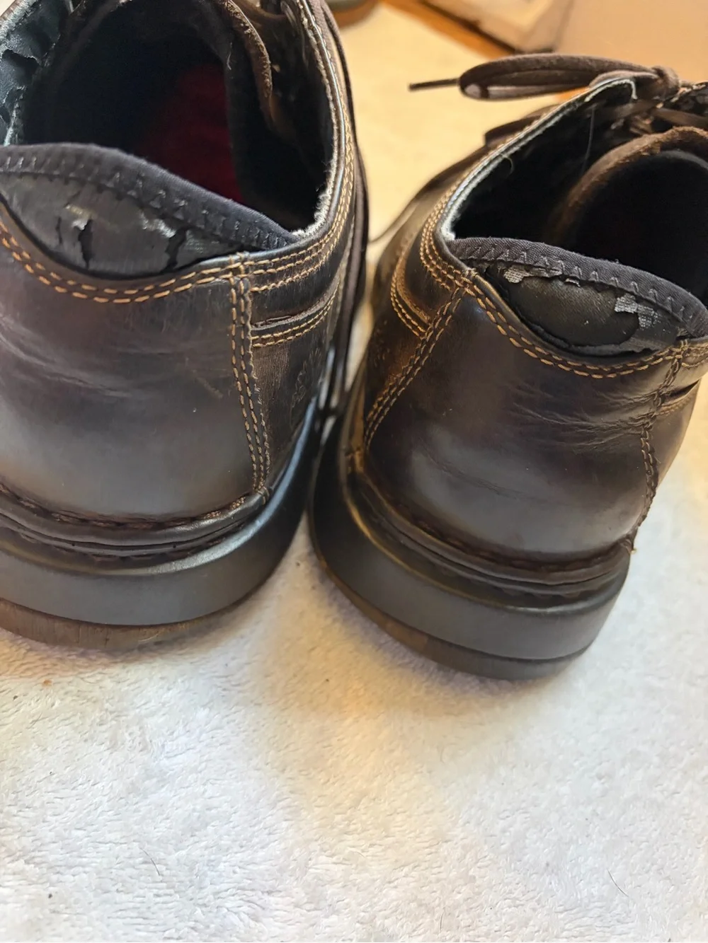 Timberlands Men's Brown Leather Lace-Up Casual Shoes